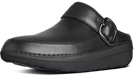 Women's FitFlop Gogh Pro Superlight Clog in Black Side Angle View