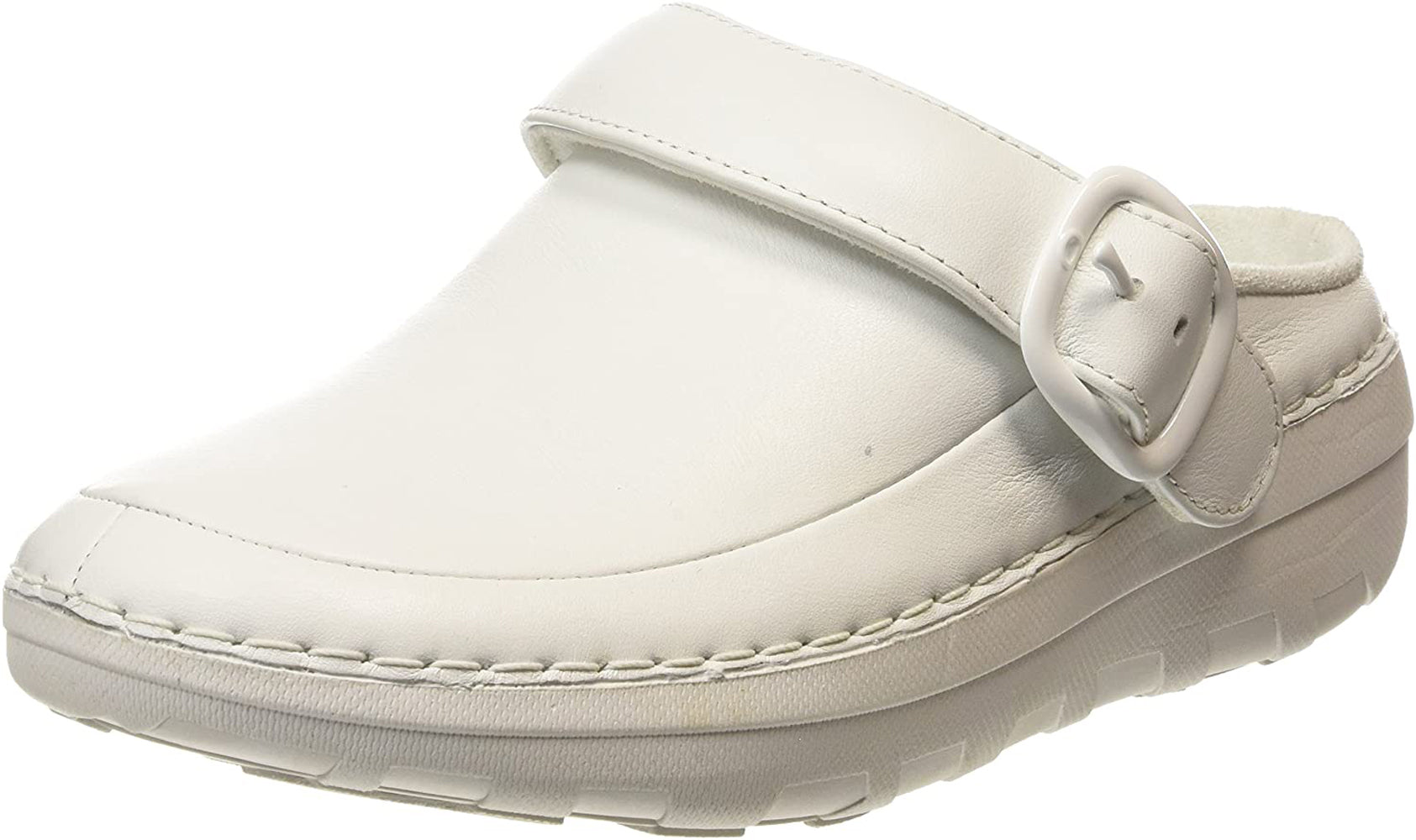Women's FitFlop Gogh Pro Superlight Clog in Urban White Side Angle View