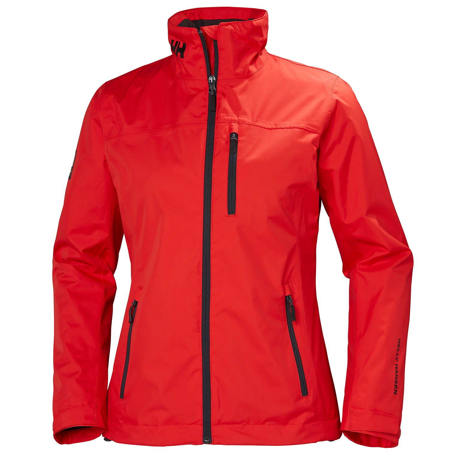 Helly Hansen Women's Crew Midlayer Jacket in Alert Red from the front