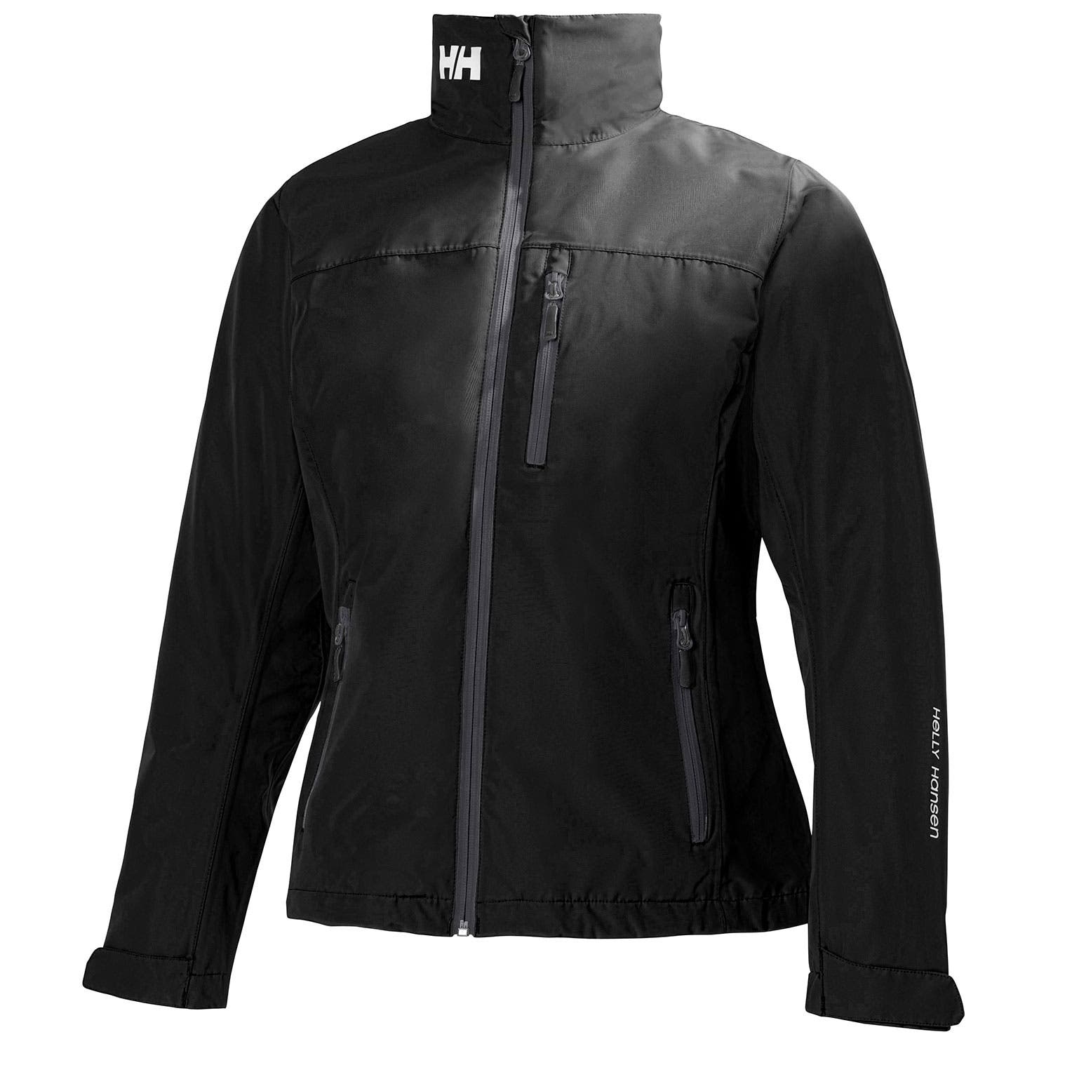 Helly Hansen Women's Crew Midlayer Jacket in Black from the front