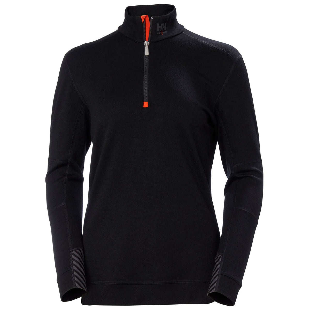 Helly Hansen Women's Lifa Merino Half Zip in Black from the front