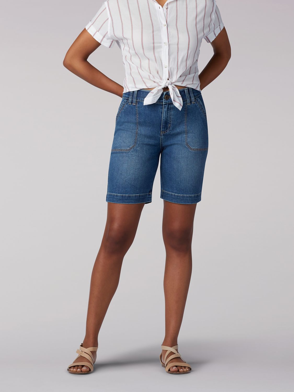 Flex Motion Regular Fit Walkshort in Inca Blue from Front View