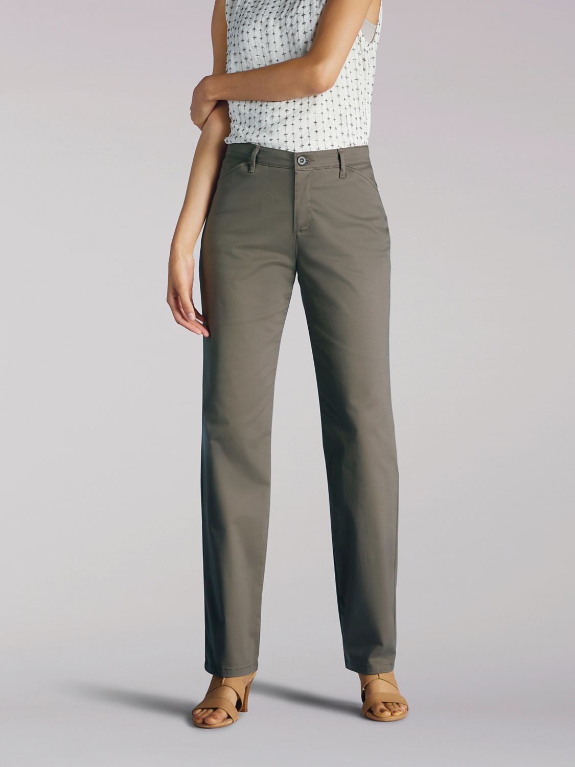 Lee Womens Relaxed Fit Straight Leg Pants Beige 2, Women's Lee Womens Relaxed Fit Straight Leg Pants Beige 2, Women's