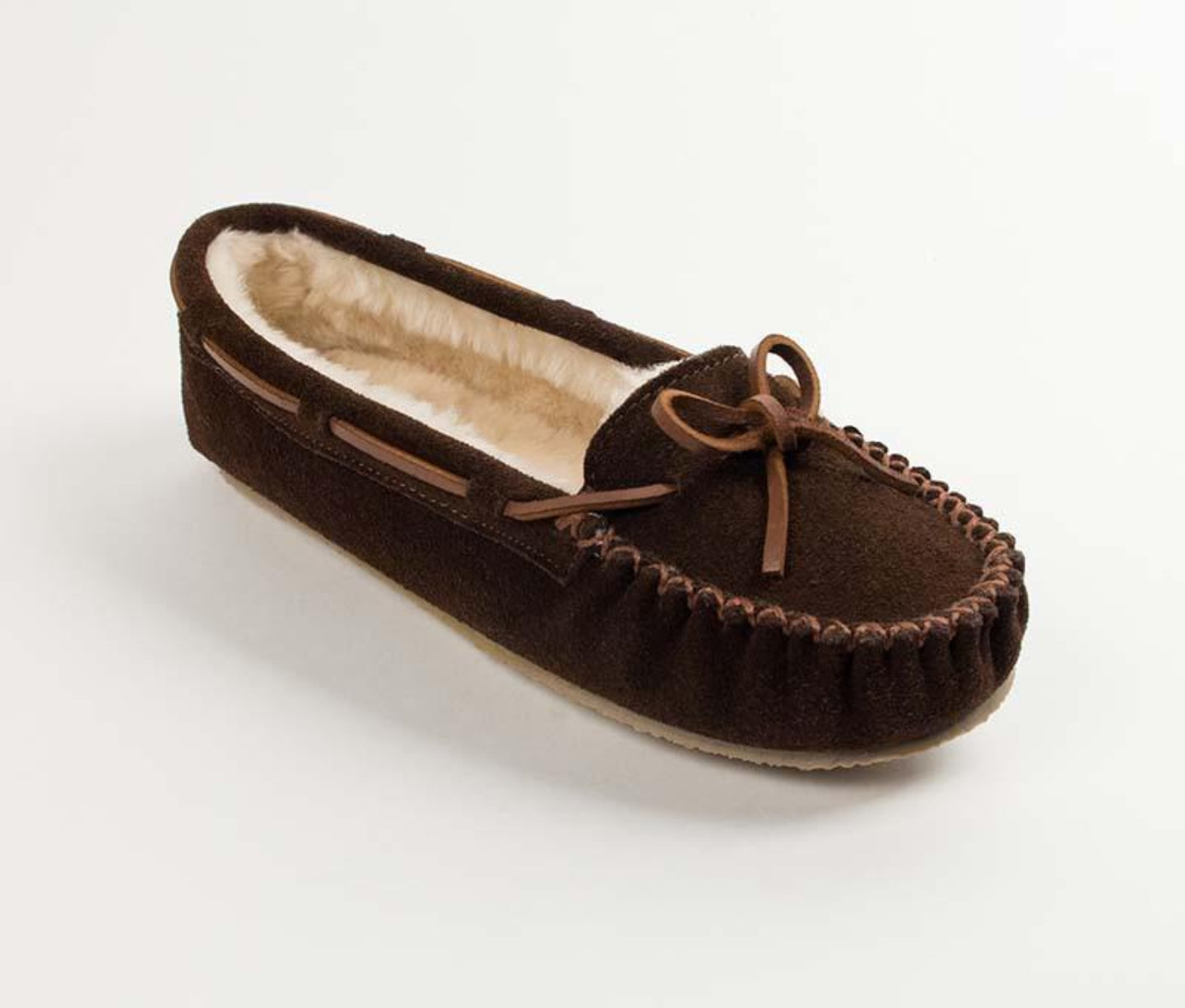 Cally Slipper in Chocolate from 3/4 Angle View
