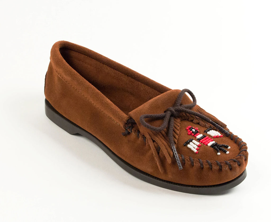 Thunderbird Boat Moccasin in Brown from 3/4 Angle View