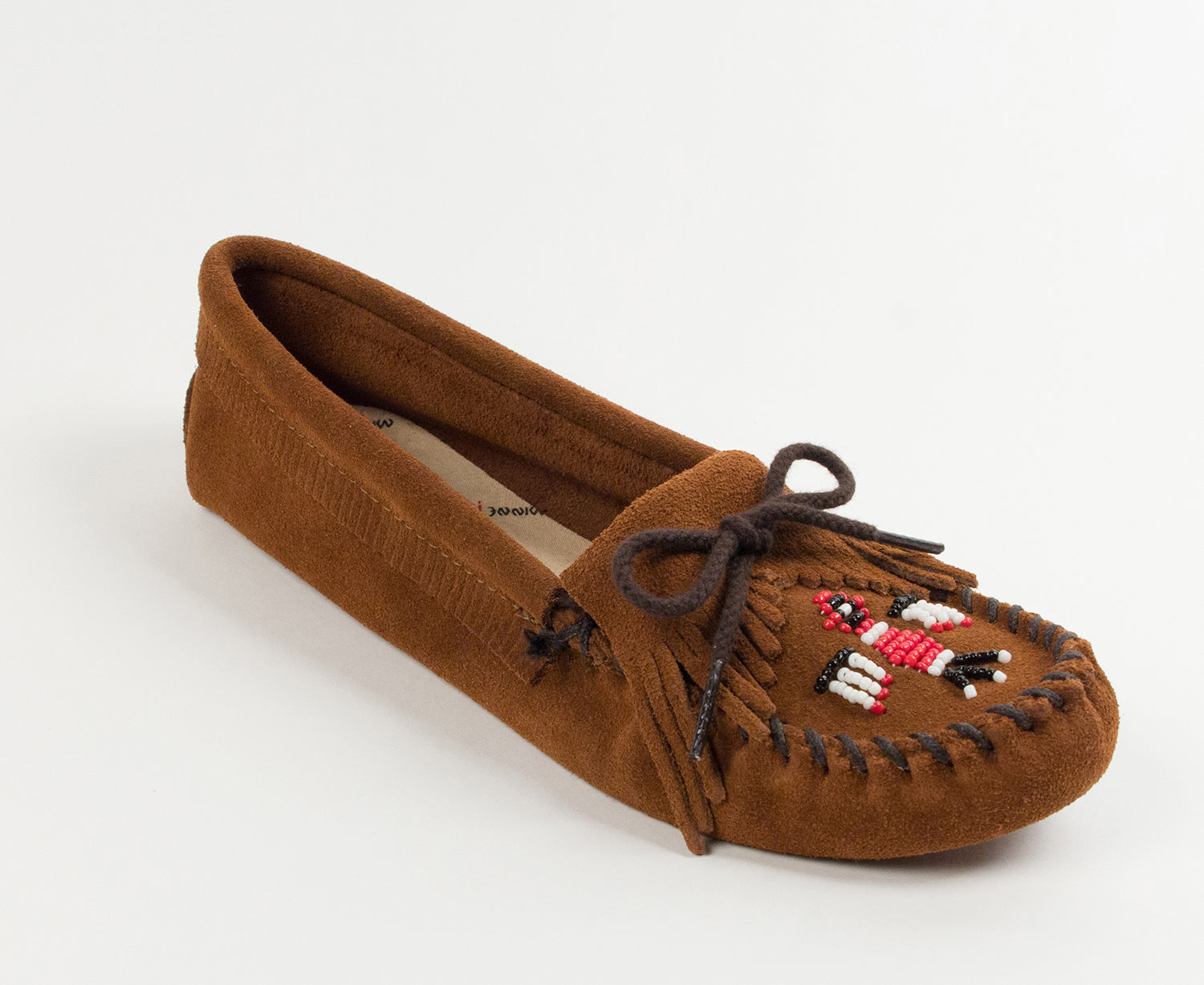 Thunderbird Softsole Moccasin in Brown from 3/4 Angle View