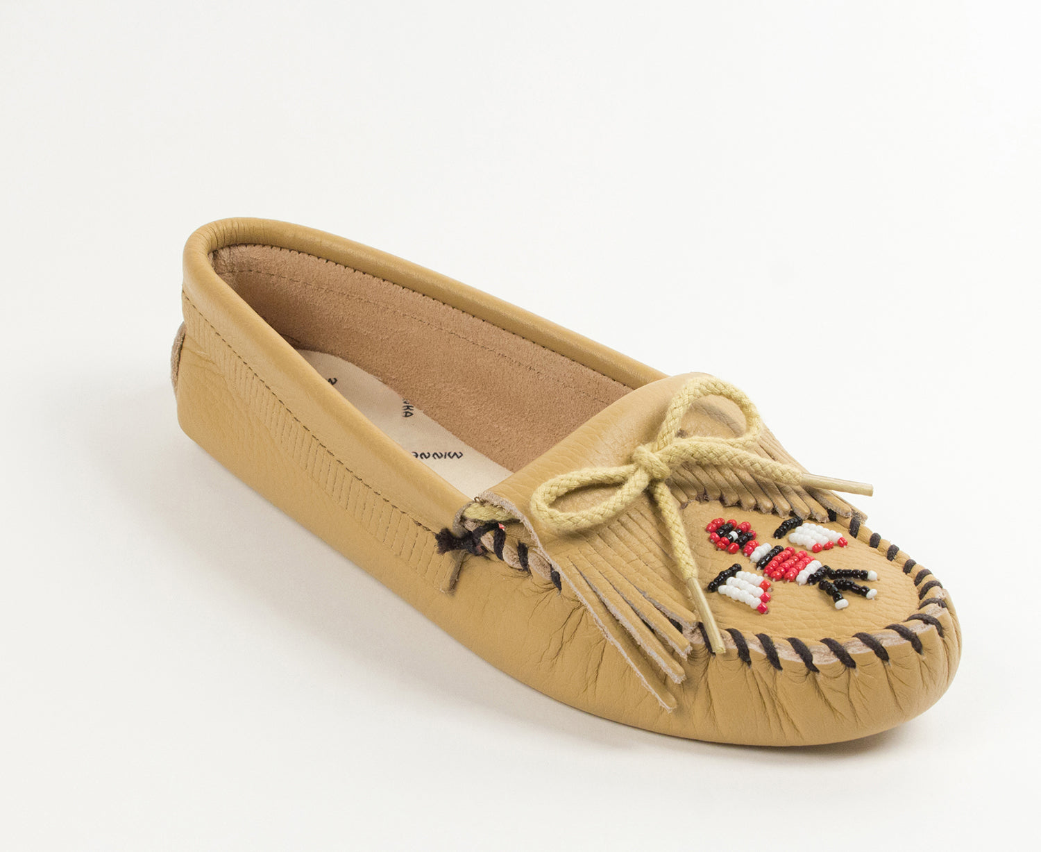 Thunderbird Softsole Moccasin in Natural from 3/4 Angle View