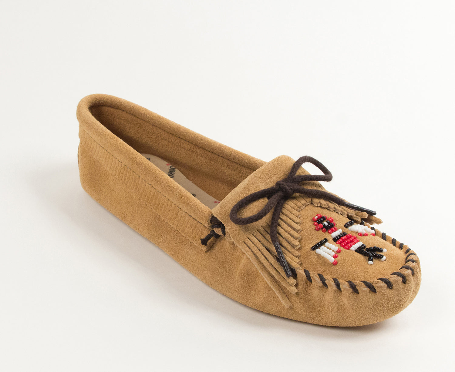 Thunderbird Softsole Moccasin in Tan from 3/4 Angle View