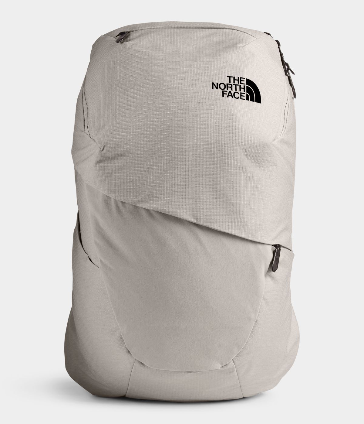 Women's The North Face Aurora Backpack in Dove Grey Dark Heather/Crockery Beige from front view