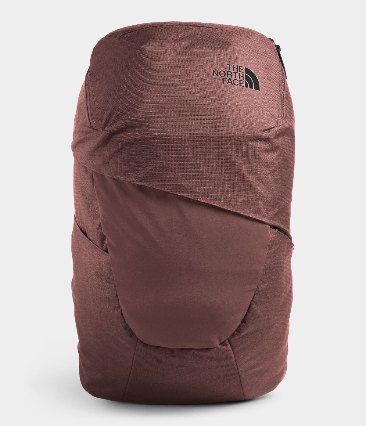 Women's The North Face Aurora Backpack in Marron Purple Dark Heather/TNF Black from front view