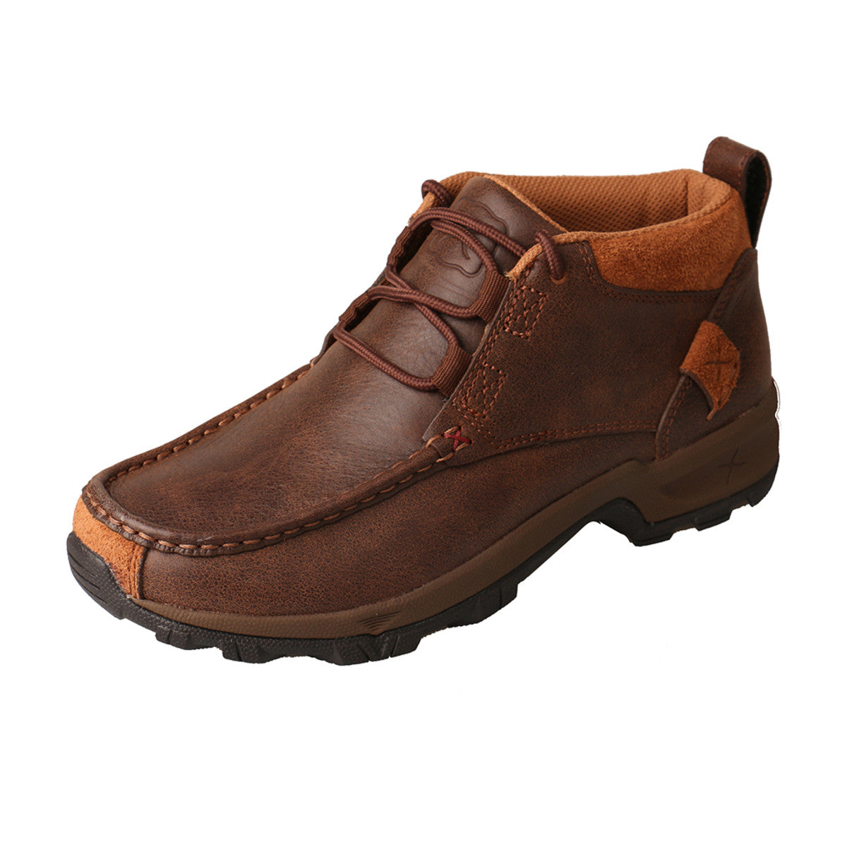 Women's Twisted X Chukka Hiker Boot in Brown from the side view