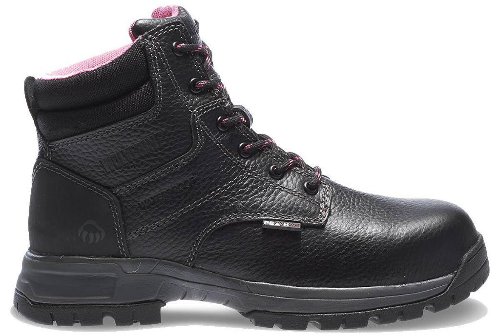 Women's Wolverine Piper Waterproof Composite Toe 6 Work Boot in Black