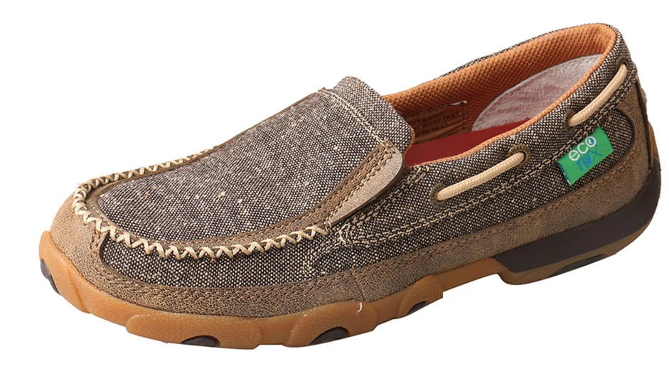 Womens Twisted X Slip-On Driving Moccasins Shoe in Dust from the front