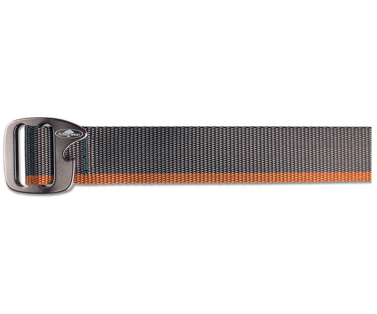 After Hours Belt in Grey/Orange color from the front view