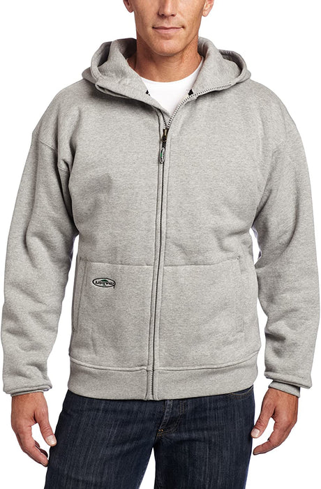 Men's Arborwear Double Thick Full Zip Sweatshirt in Athletic Grey
