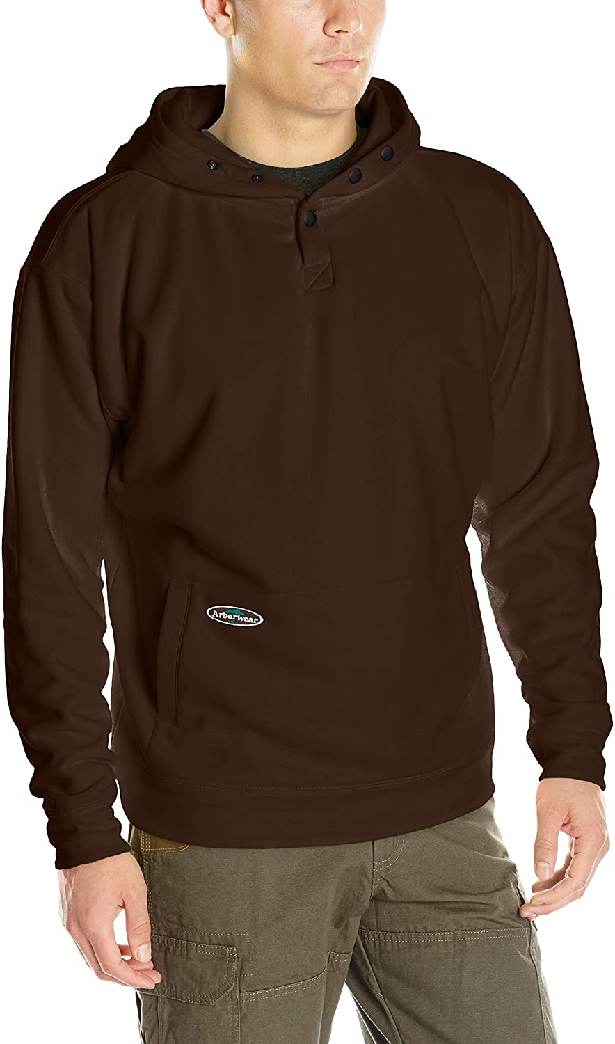 Men's Arborwear Tech Double Thick Pullover in Chestnut