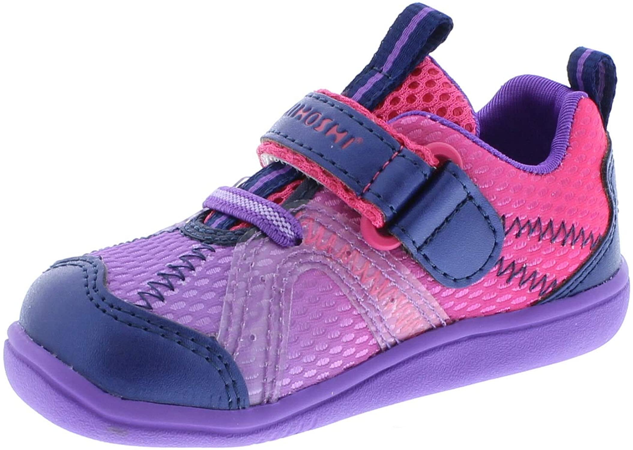 Baby Tsukihoshi Marina Sneaker in Purple/Fuchsia from the front view