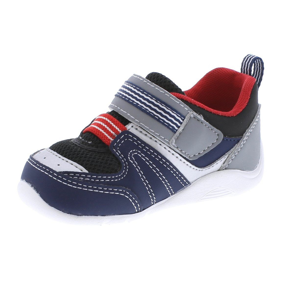 Baby Tsukihoshi Neko Sneaker in Navy/Red from the front view