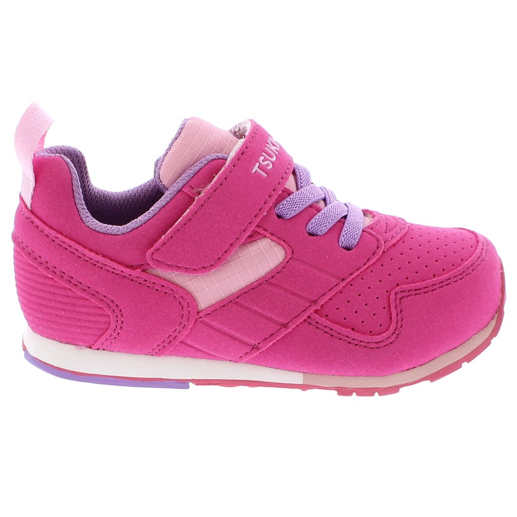 Baby Tsukihoshi Racer Sneaker in Fuchsia/Pink from the side view