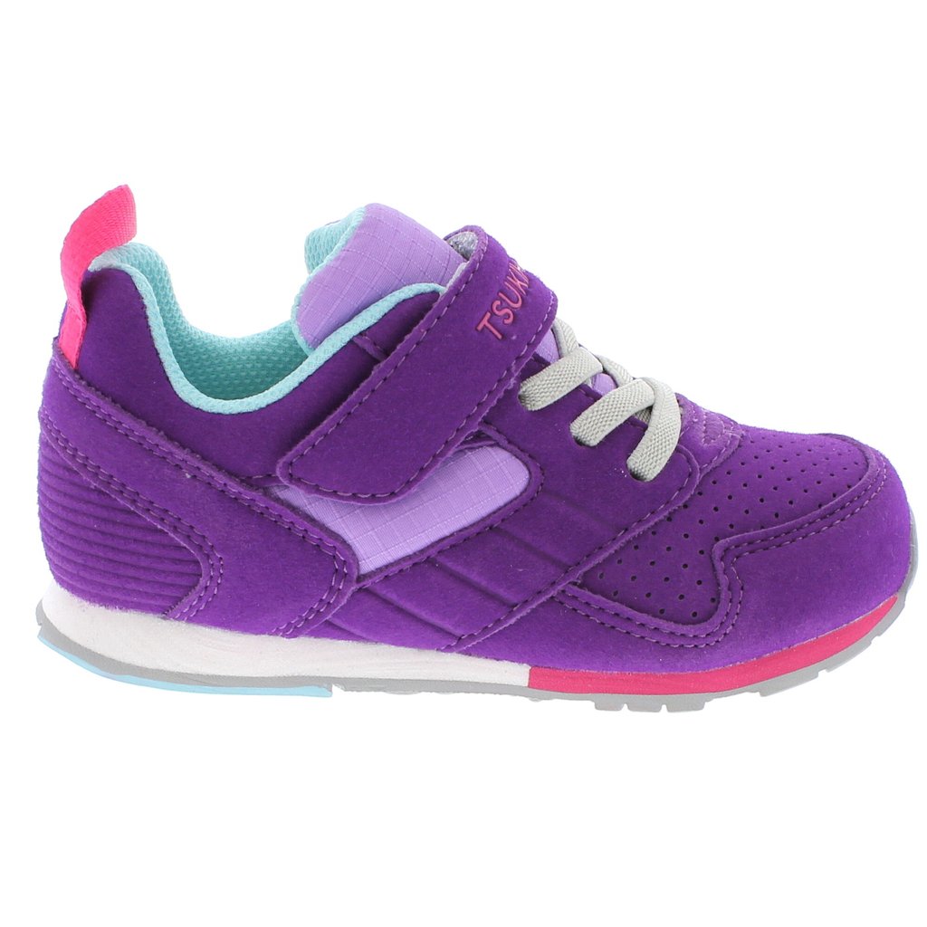 Baby Tsukihoshi Racer Sneaker in Purple/Lavender from the side view