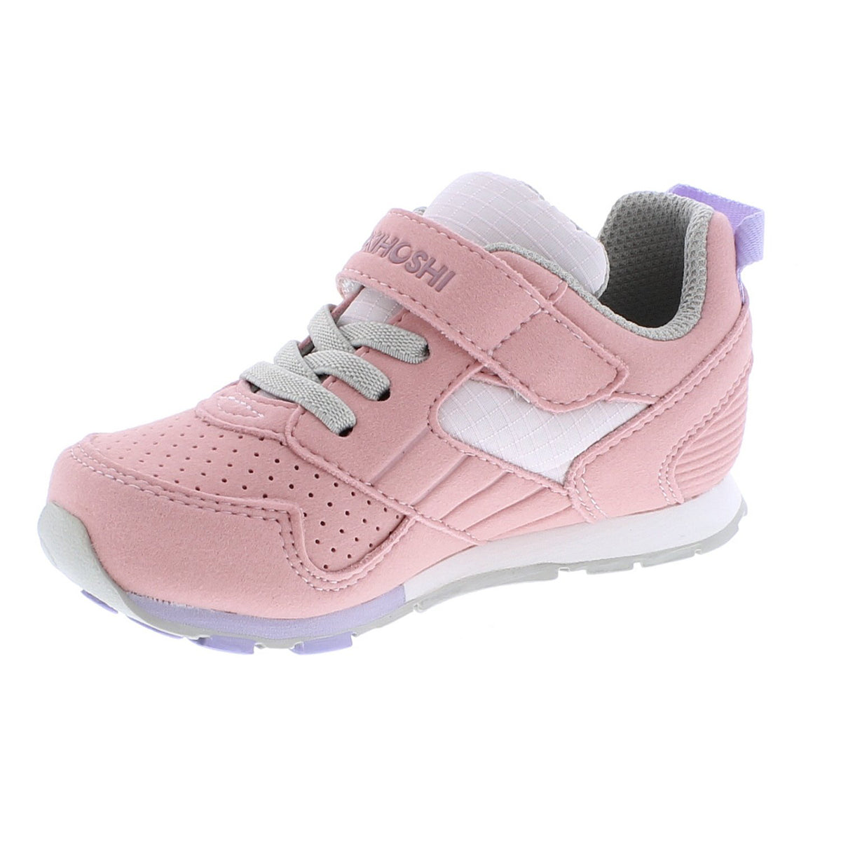 Baby Tsukihoshi Racer Sneaker in Rose/Pink from the front view