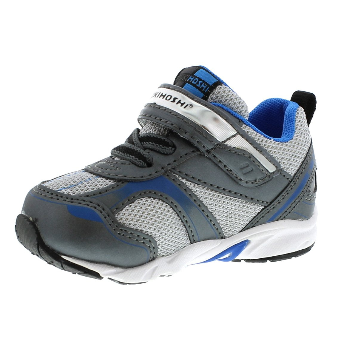Baby Tsukihoshi Sport Sneaker in Graphite/Royal from the front view