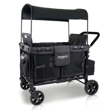 Baby Wonderfold Multifunctional Quad Stroller Wagon Black