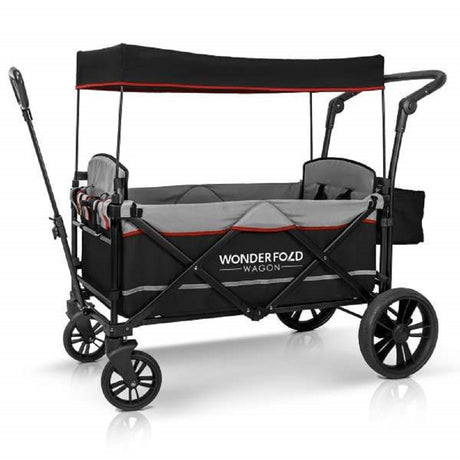 Baby Wonderfold Multifunctional Quad Stroller Wagon Black