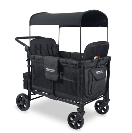 Baby Wonderfold W4 Elite Quad Stroller Wagon Black