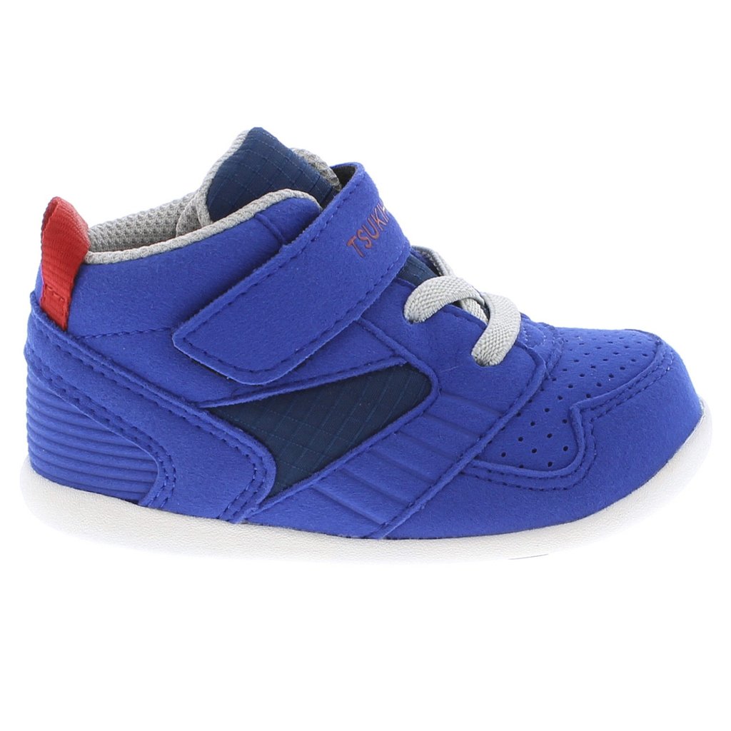 Baby Tsukihoshi Racer-Mid Sneaker in Royal/Red