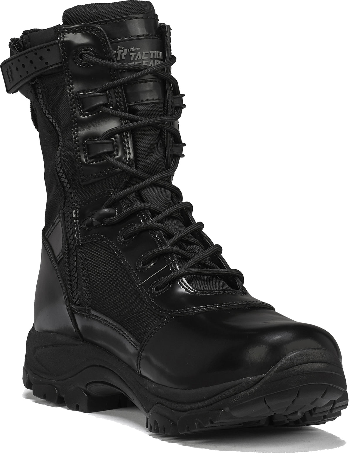 Class-A TR908Z 8" Hot Weather High Shine Side-Zip Boot in Black color from the side