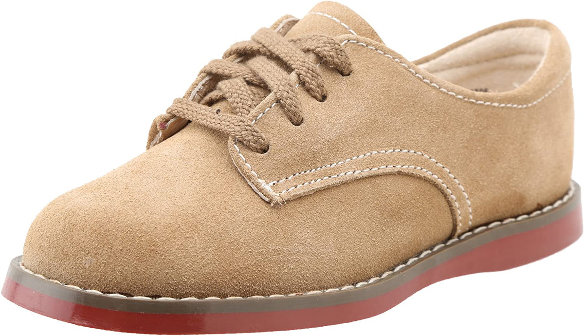 Boy's Footmates  Bucky Toddler Oxford (age 2-4 years) in Dirty Buck Suede view from the front