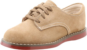 Boy's Footmates  Bucky Toddler Oxford (age 2-4 years) in Dirty Buck Suede view from the front