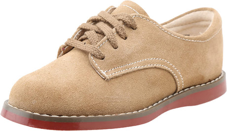 Boy's Footmates  Bucky Toddler Oxford (age 2-4 years) in Dirty Buck Suede view from the front