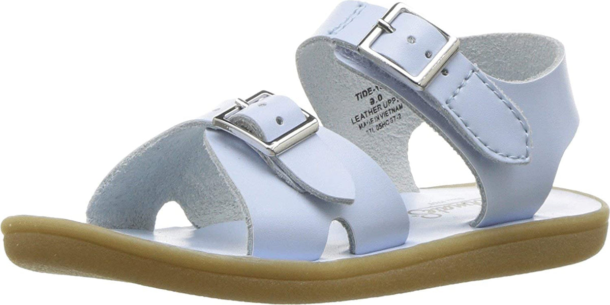 Boy's Footmates  Tide Infant Sandal (age 0-24 months) in Lt Blue view from the front