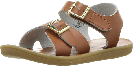Boy's Footmates Tide Infant Sandal (age 0-24 months) in Tan view from the front
