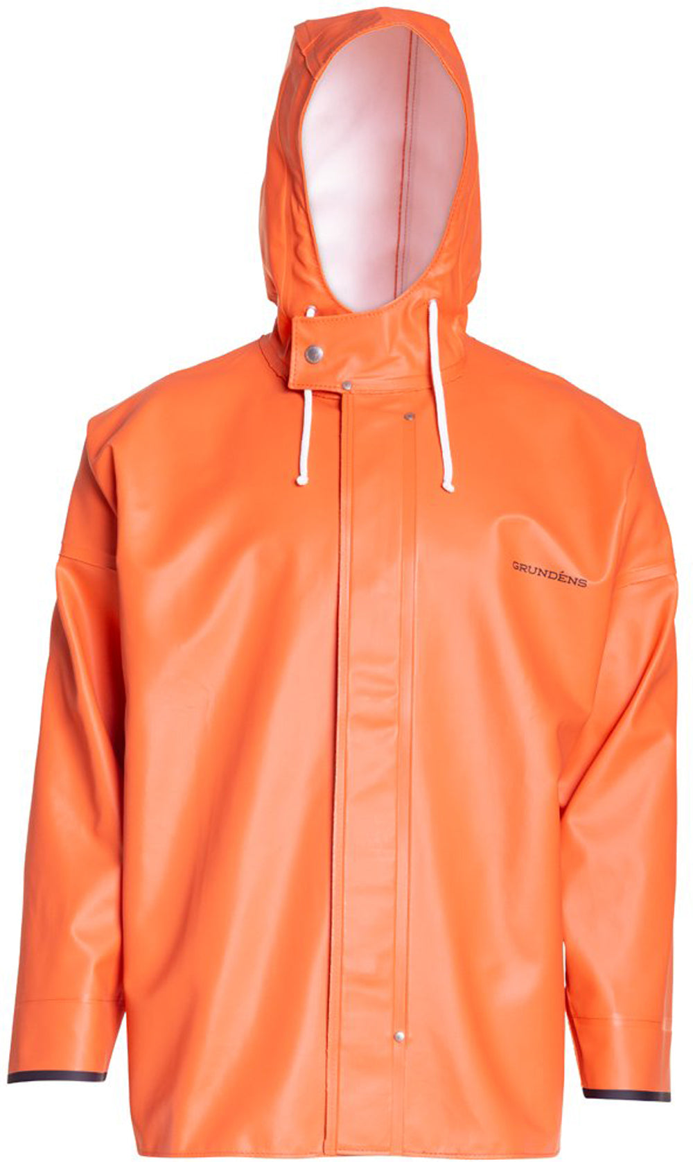 Brigg 40 Rainjacket in Orange color from the front view