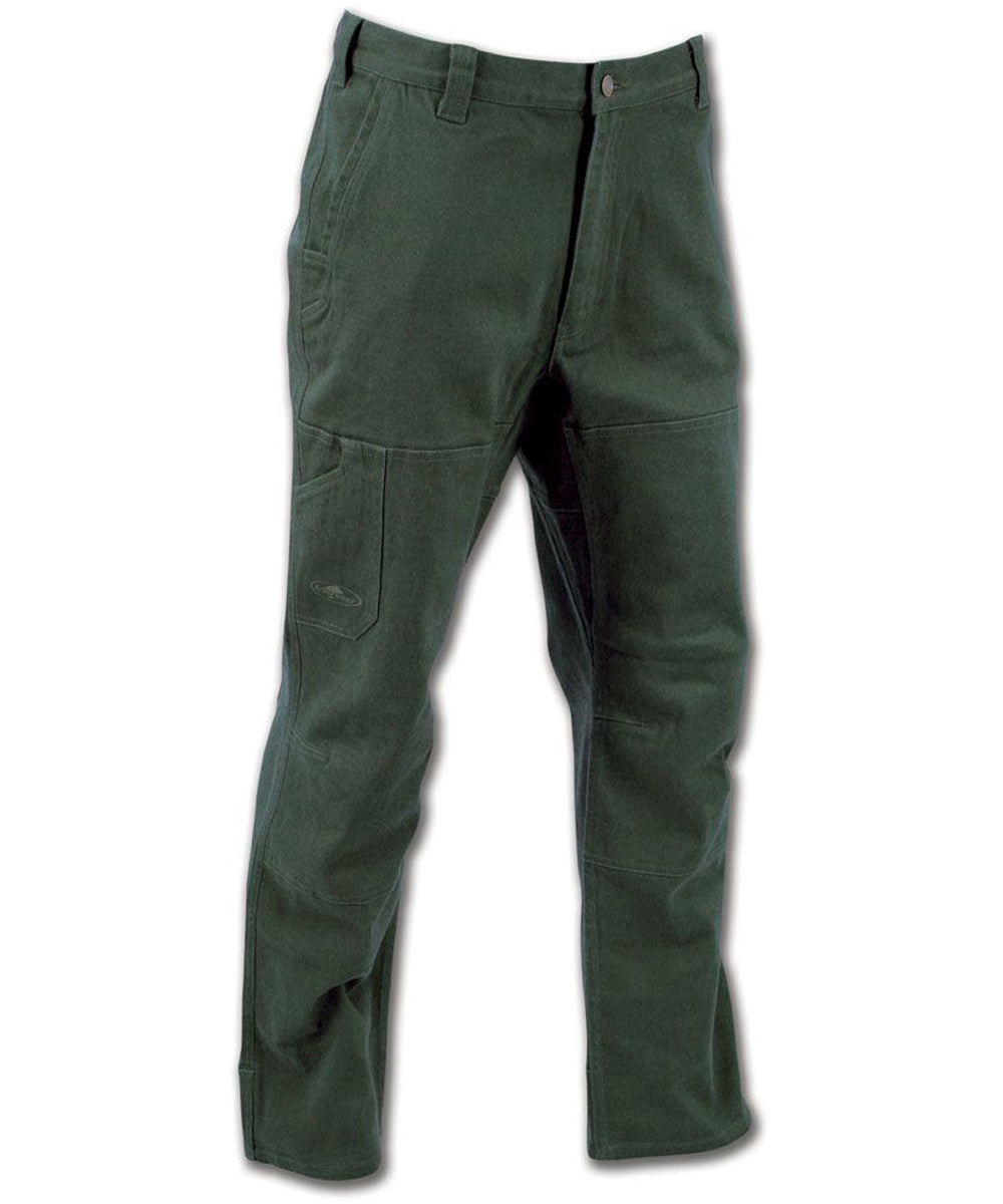 Cedar Flex Pants in Moss color from the front view