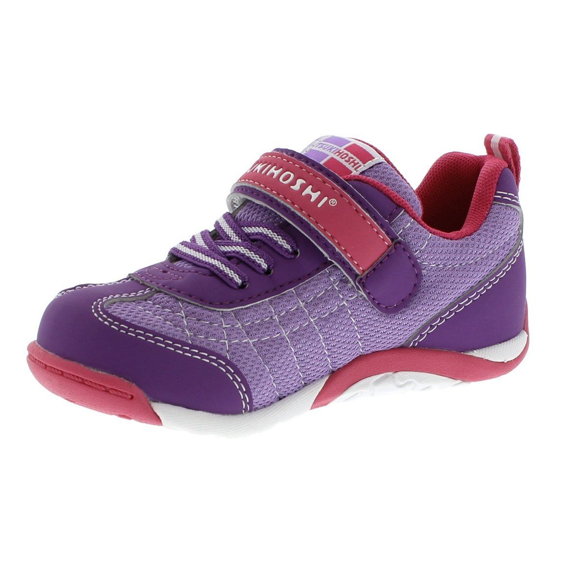 Child Tsukihoshi Kaz Sneaker in Purple/Berry from the front view