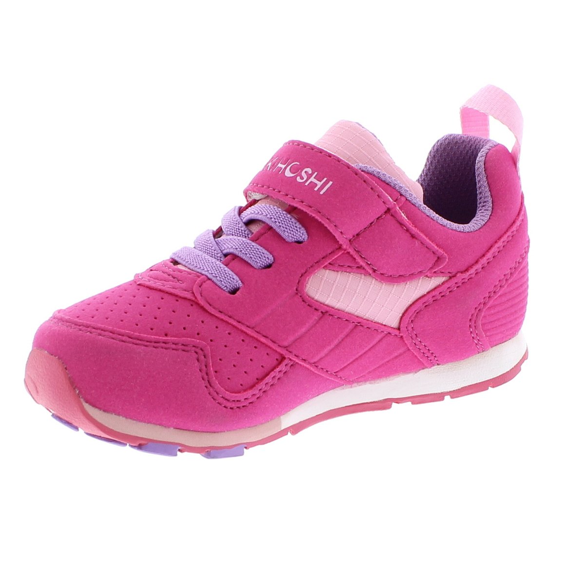 Child Tsukihoshi Racer Sneaker in Fuchsia/Pink from the front view