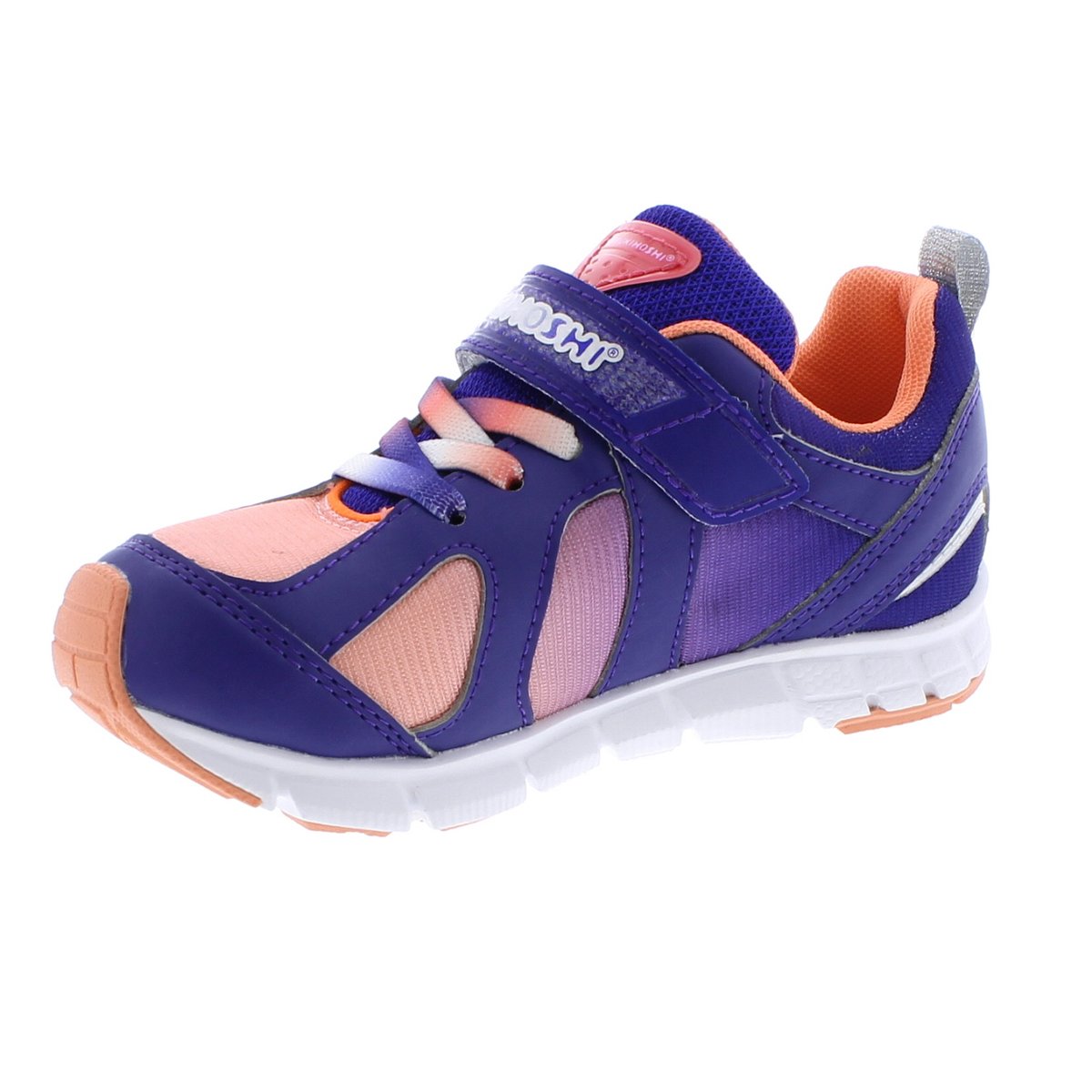 Child Tsukihoshi Rainbow Sneaker in Violet/Peach from the front view