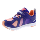 Child Tsukihoshi Rainbow Sneaker in Violet/Peach from the front view
