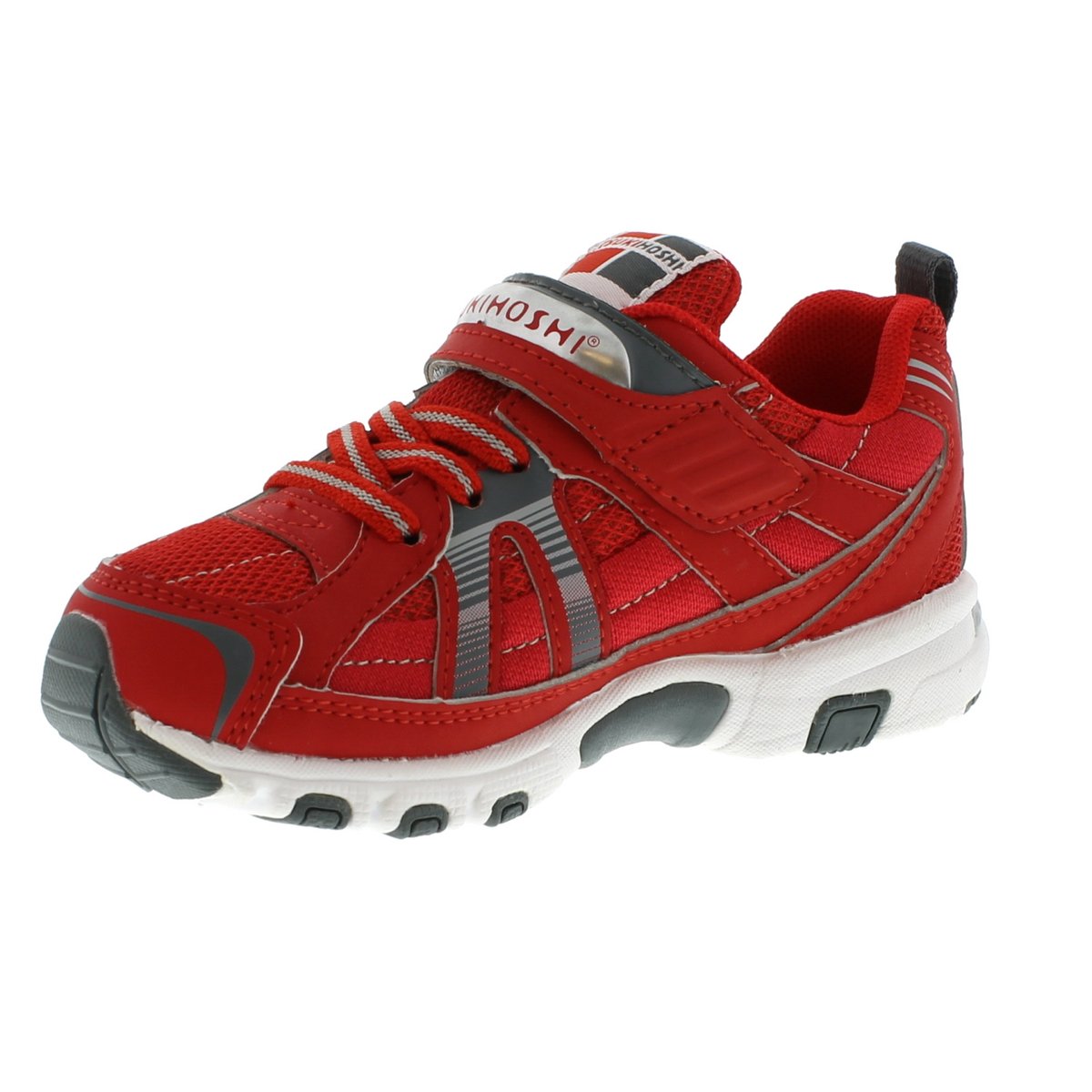 Child Tsukihoshi Storm Sneaker in Red/Gray from the front view