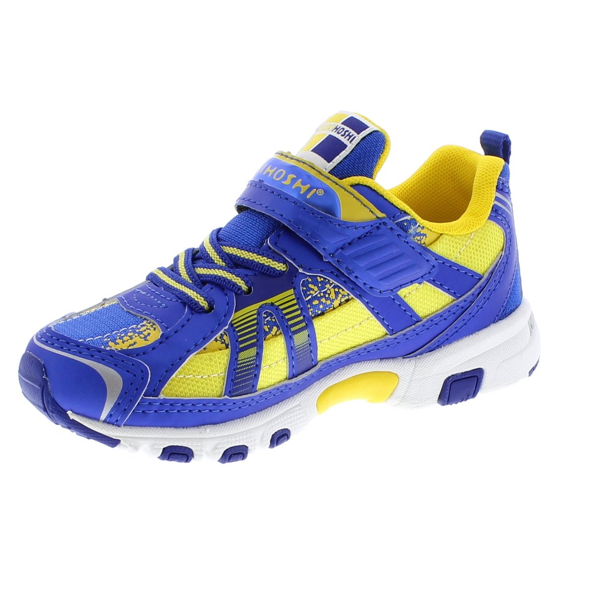 Child Tsukihoshi Storm Sneaker in Royal/Gold from the front view
