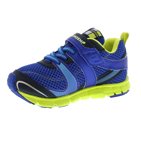 Child Tsukihoshi Velocity Sneaker in Charcoal/Sea from the front view