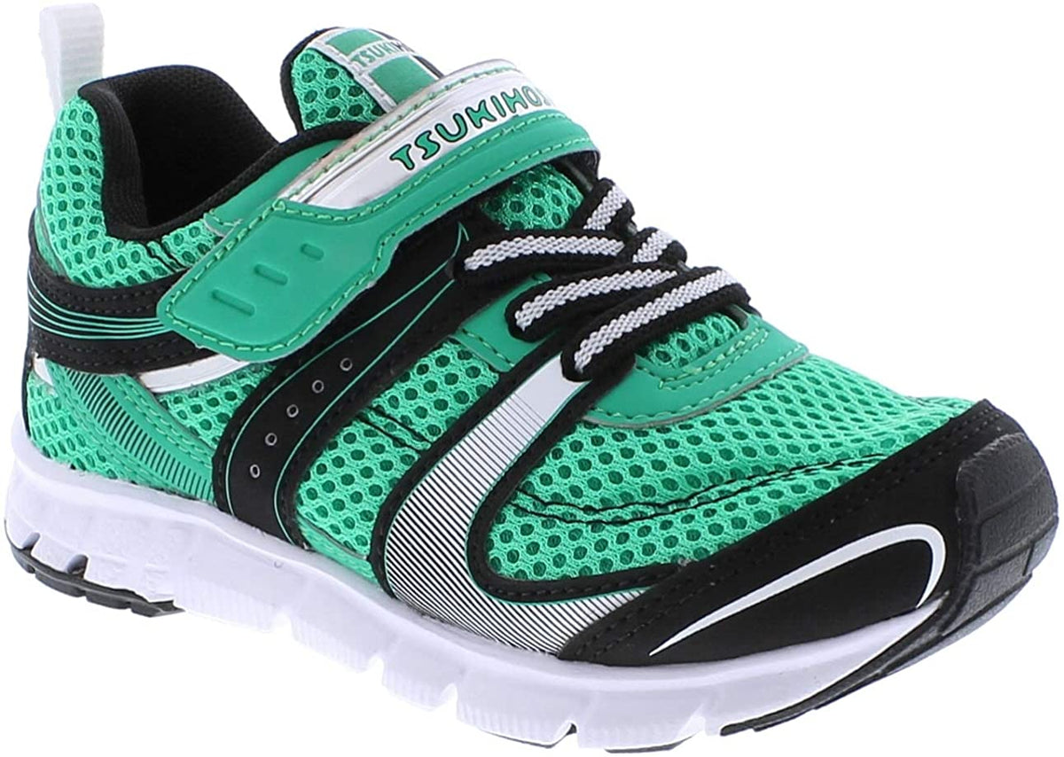 Child Tsukihoshi Velocity Sneaker in Green/Black