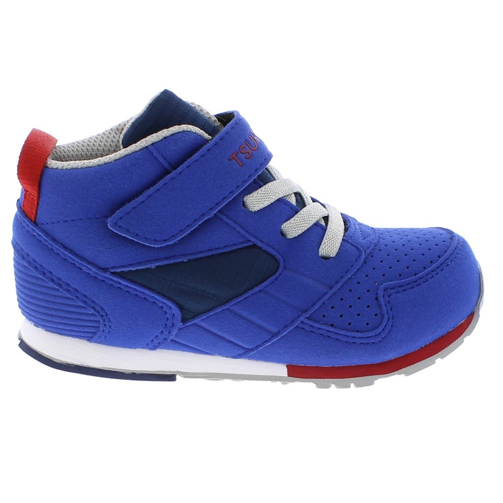 Child Tsukihoshi Racer-Mid Sneaker in Royal/Red
