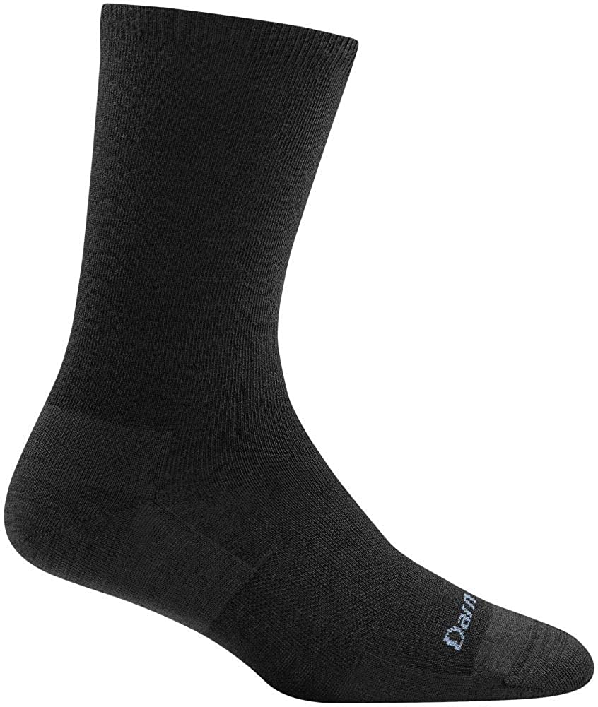 Women's Darn Tough Solid Basic Crew Lightweight Sock in Black