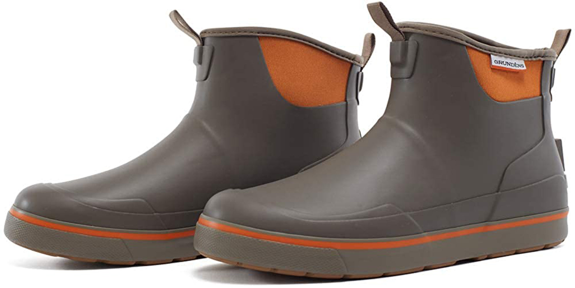 Deck-Boss Ankle Boot in Brindle color from the side view