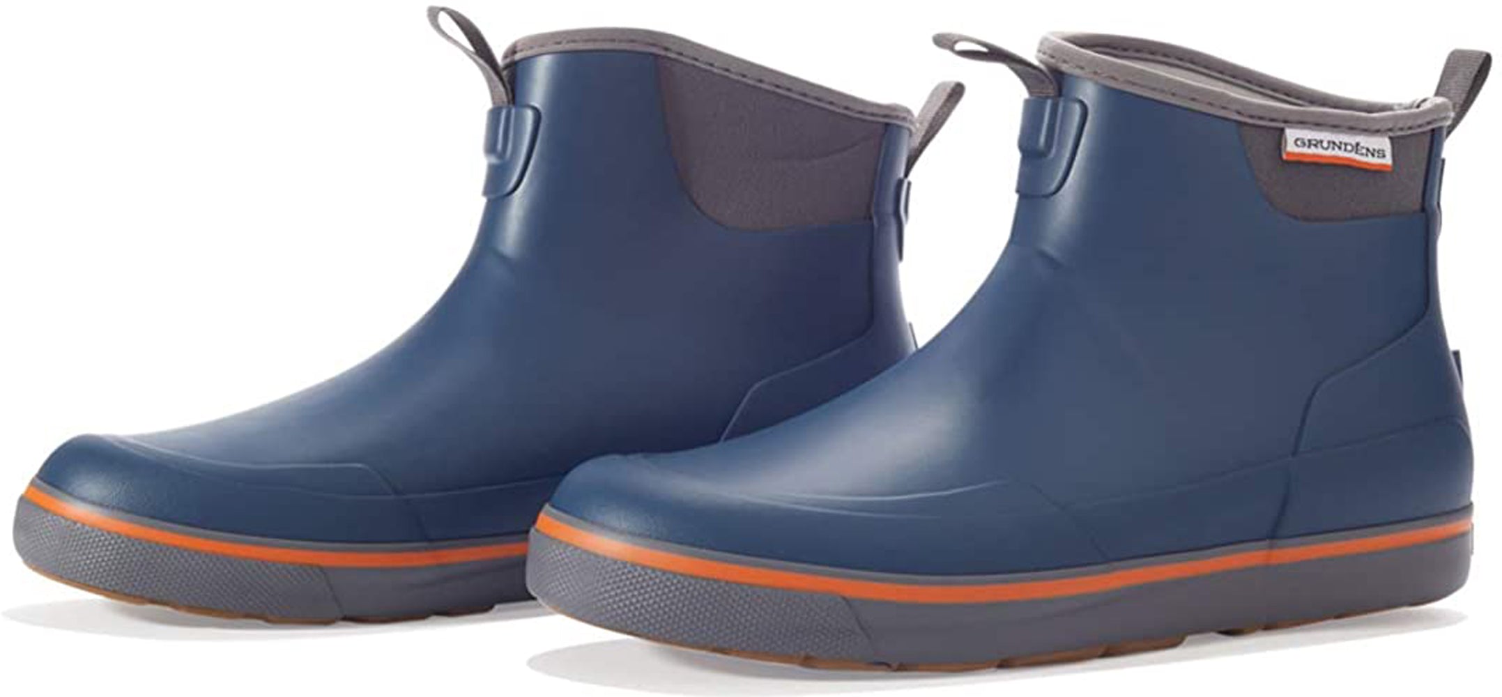 Deck-Boss Ankle Boot in Deep Water Blue color from the side view